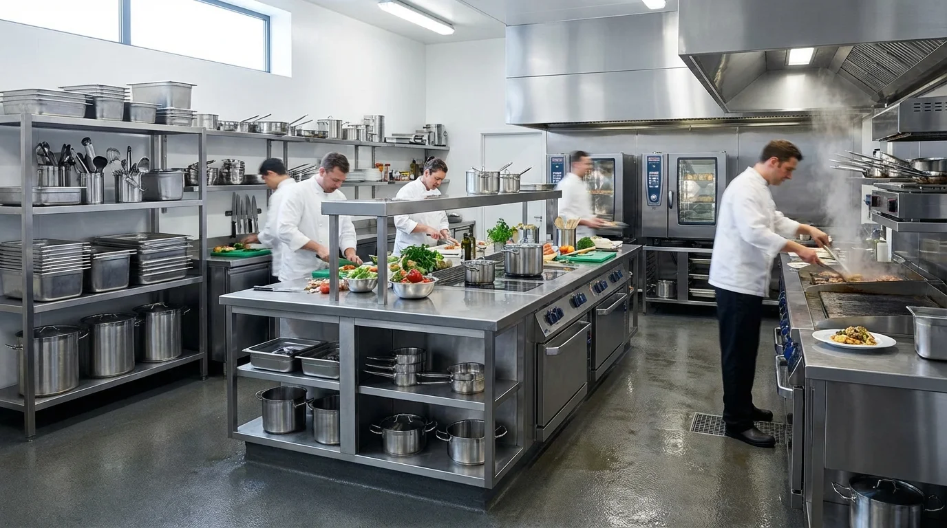 Nerezový gastro nábytek pro profesionální kuchyně