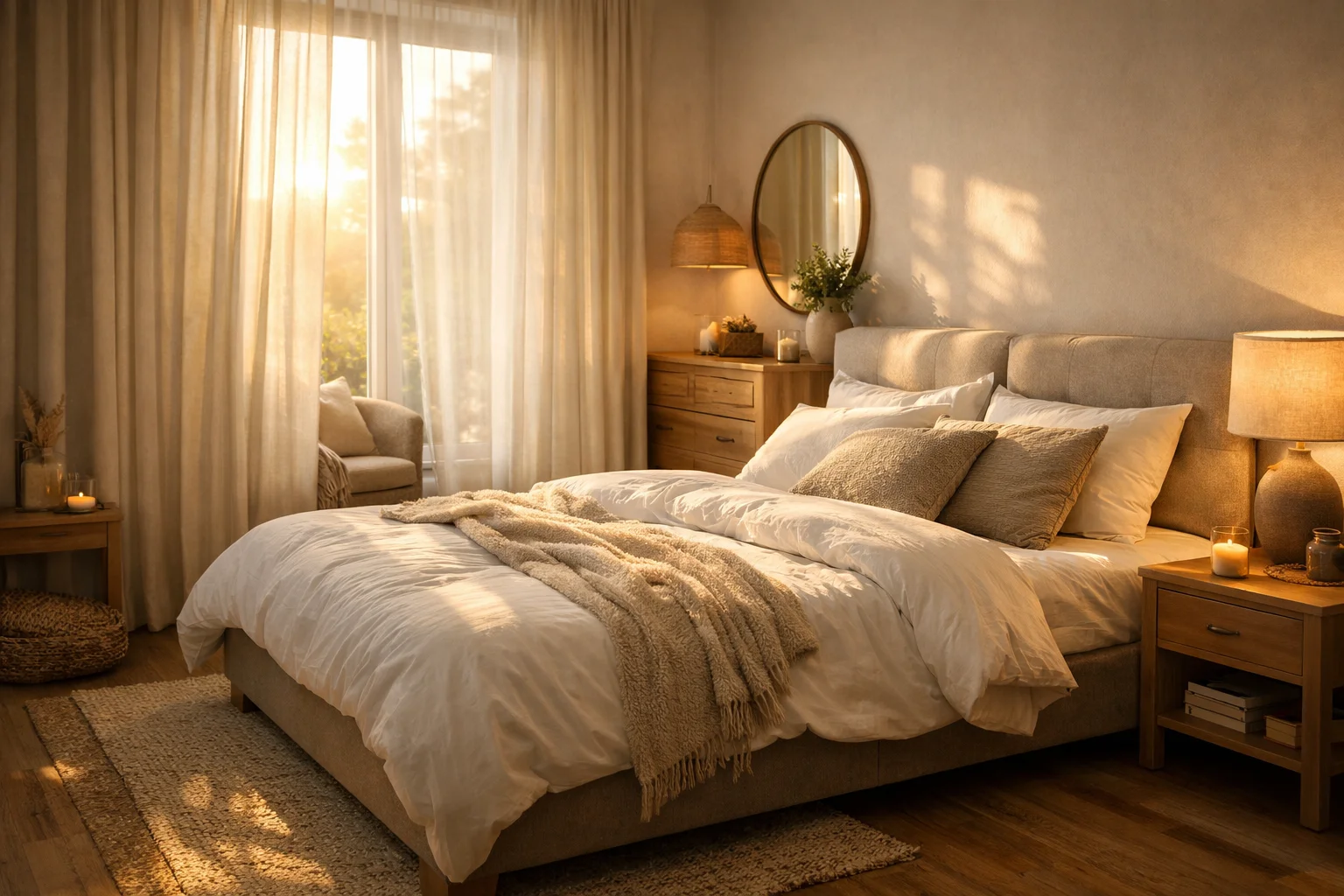 Útulná ložnice pro kvalitní spánek a odpočinek