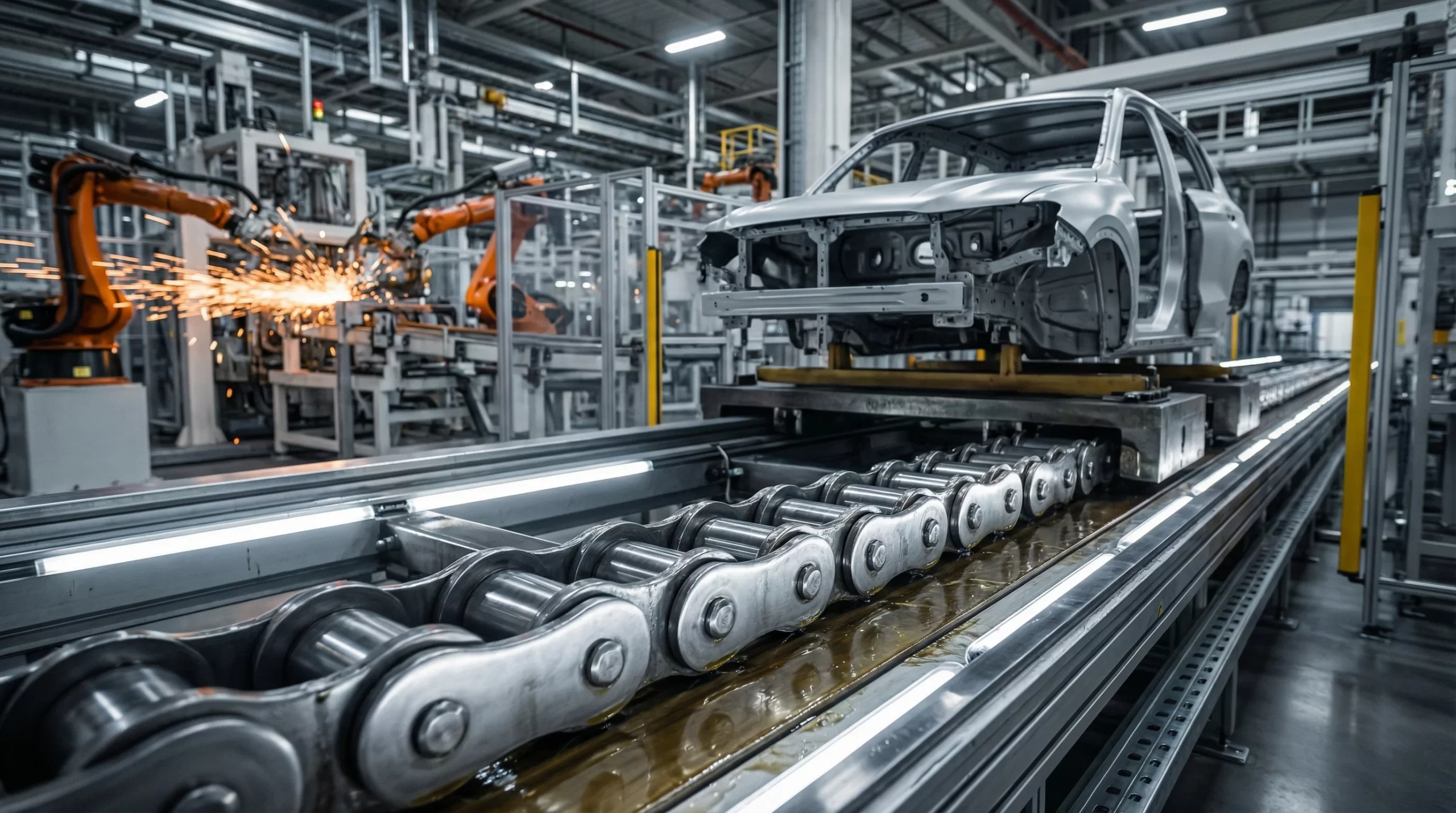 Výroba průmyslových řetězů - dopravní a pohonové systémy