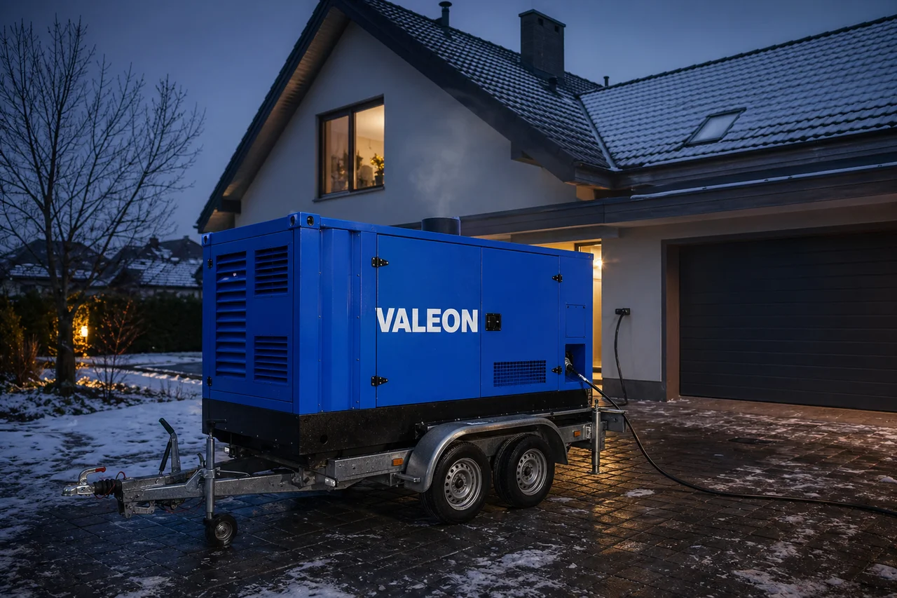 Kolik vás stojí jeden den bez proudu? Spočítali jsme to pro běžnou rodinu — mobilní elektrocentrála Valeon