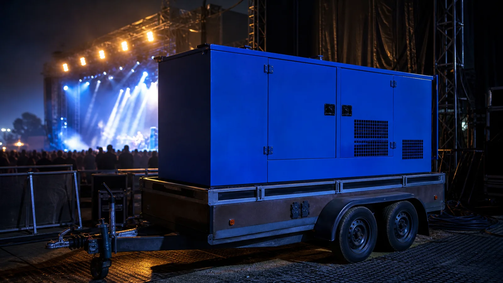 Open-air kino a velkoplošná projekce: tichý a stabilní proud – mobilní elektrocentrála Valeon