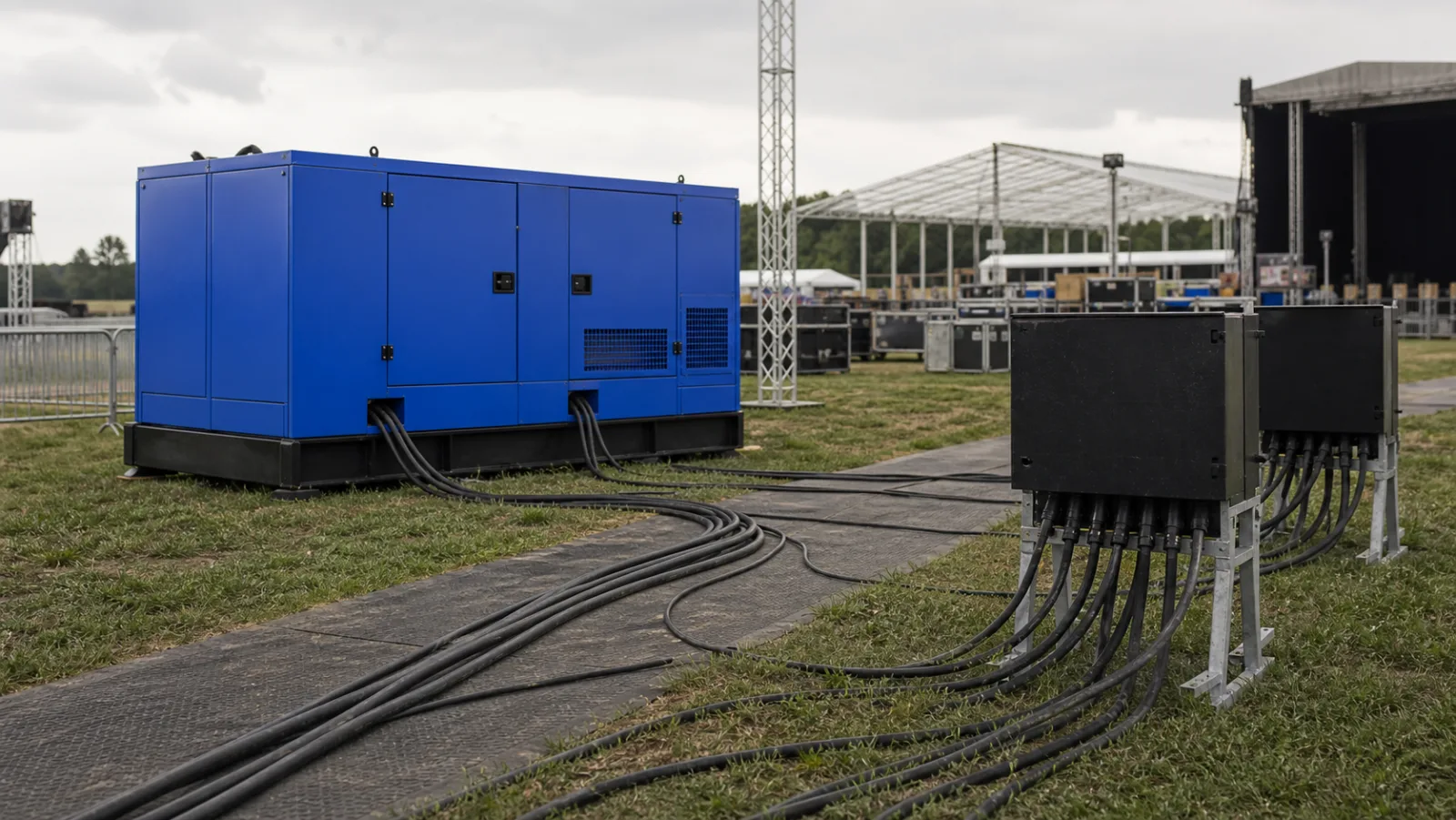Městské slavnosti v historickém centru: proud pro pódia a stánky bez přípojky – mobilní elektrocentrála Valeon